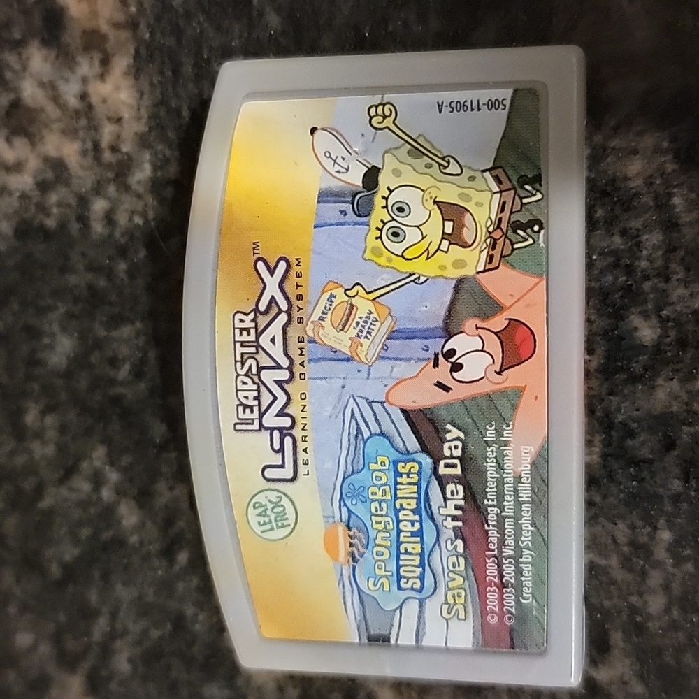 Leapster L-MAX SPONGEBOB SQUAREPANTS Saves The Day LEARNING GAME LEAP FROG 🐸